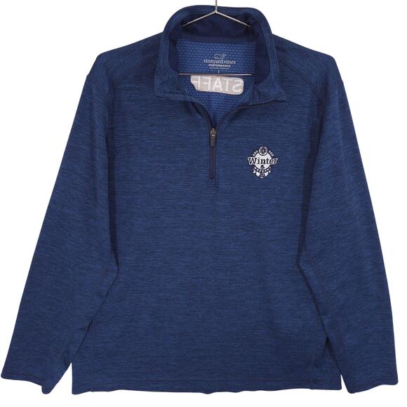 Vineyard Vines Sankaty Pullover Mens L Blue Boston Red Sox Winter Weekend Staff - Picture 1 of 8